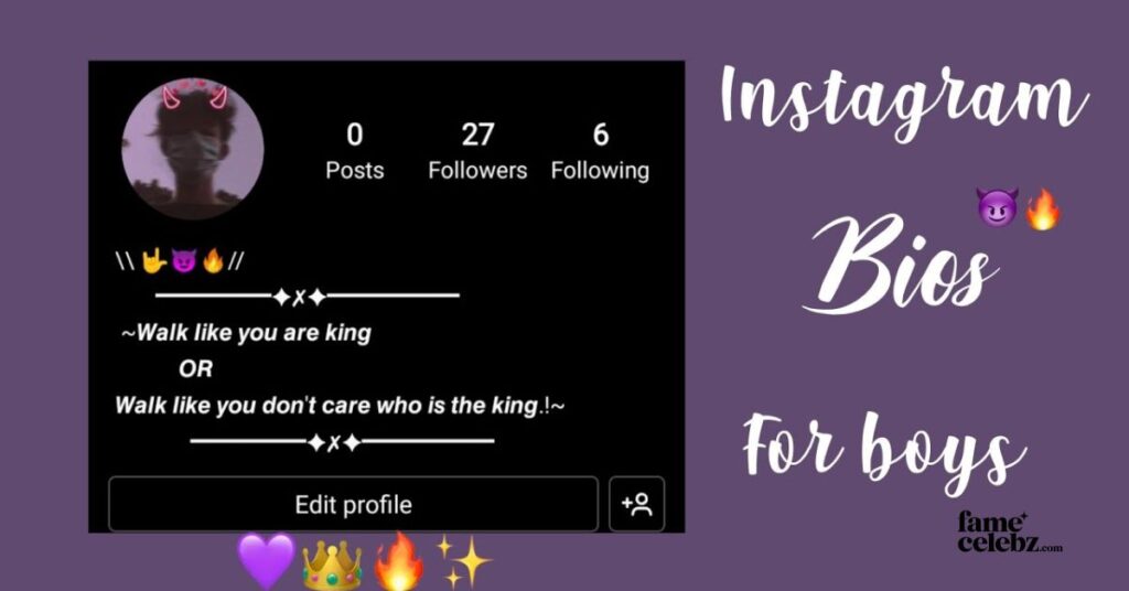 Stylish Bio for Instagram For Boys